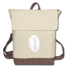 Load image into Gallery viewer, Canvas Cowrie Backpack - ivory/brown
